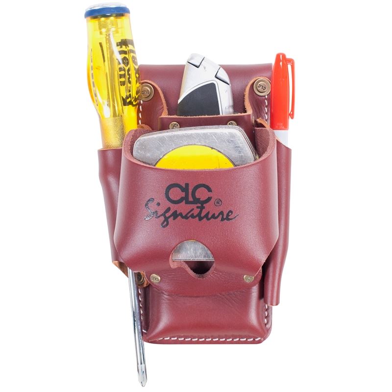 CLC 21464 4 Pocket Heavy-Duty Leather Tape/Tool Holder