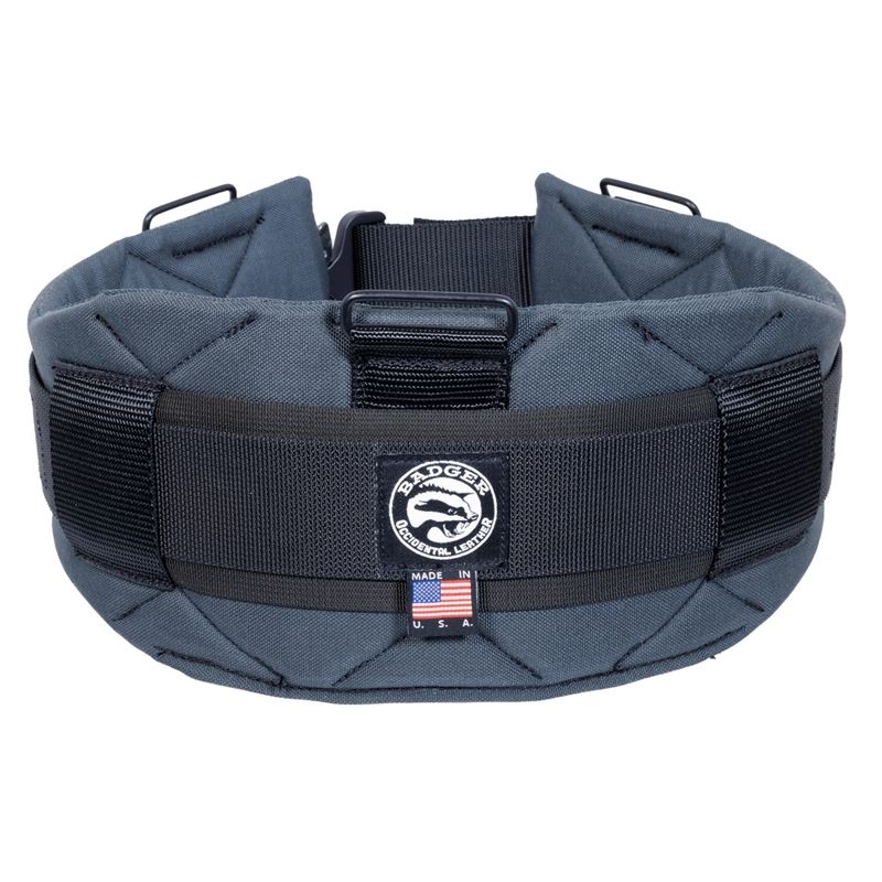 BADGER  GUNMETAL PADDED BELT