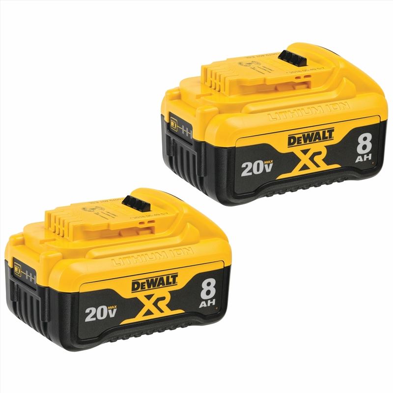 DEWALT DCB208-2 20V MAX* XRÂ® 8Ah Battery 2-Pack