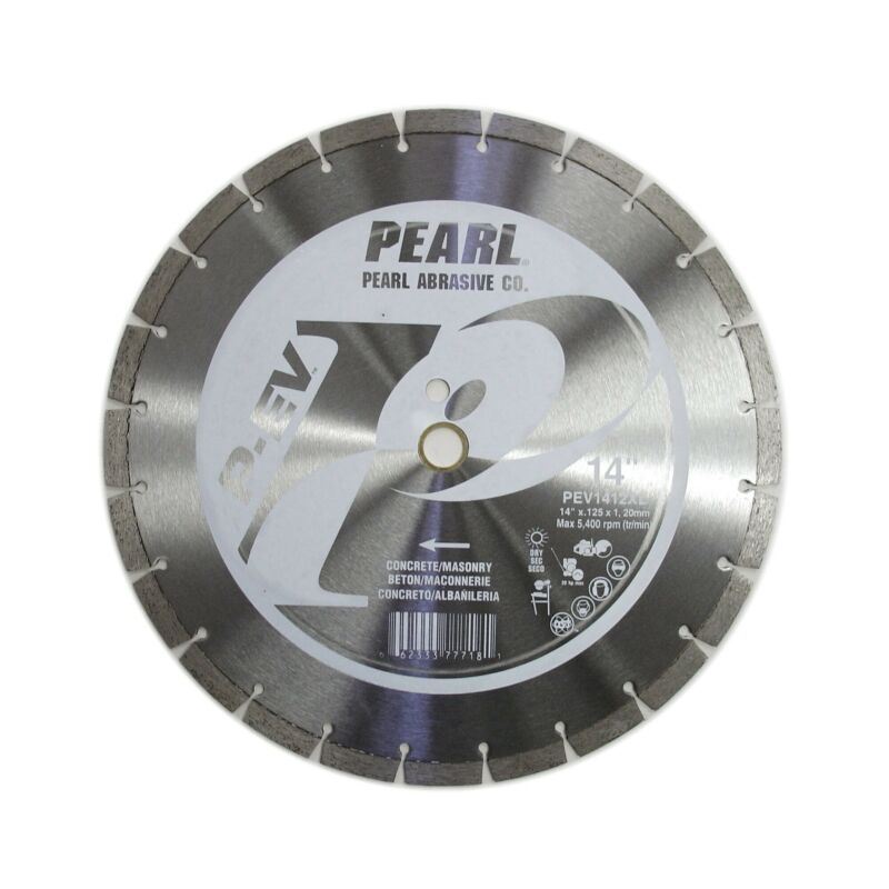 PEARL PEV1412XL 14 x .125 x 1, 20mm PEV Concrete and Masonry Segmented Diamond Blade