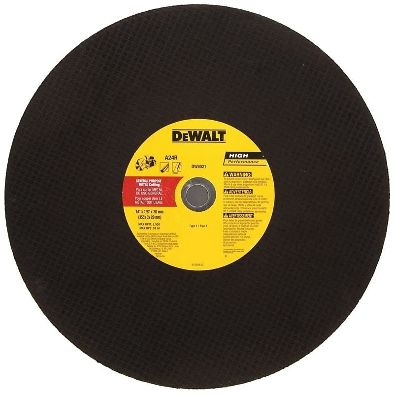 DEWALT | DW8021 14" x 1/8" x 20mm Metal Cutting Blade