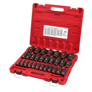 Milwaukee 49-66-7015 29PC SHOCKWAVE Impact Duty 1/2in Drive Metric Deep 6 Point Socket Set