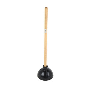 TOILET PLUNGER 8in Cup w / 21in Wooden Handle