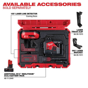 Milwaukee 3632-21 M12 Green 360degree 3-Plane Laser Kit