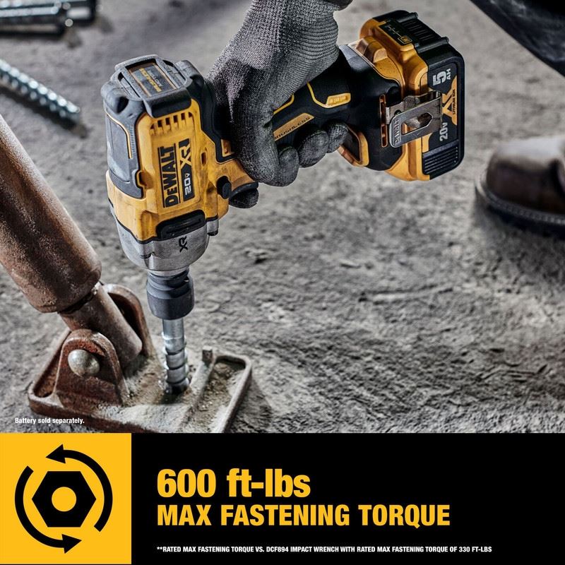 DEWALT DCF891B 20V MAX XR 1/2 in. Mid-Range Impact Wrench with Hog Ring Anvil (Tool Only)