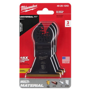 Milwaukee 49-25-1243 OPEN-LOK 2-1/2 in Titanium Enhanced Bi-Metal Multi-Material Blades 3 Pk