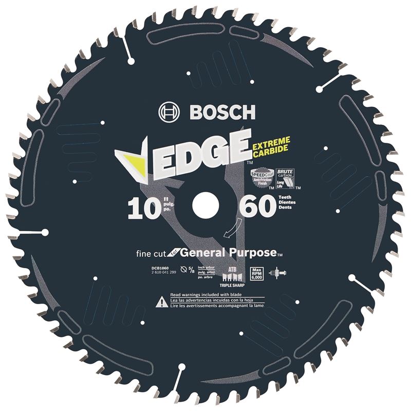 Bosch | DCB1060 10 In. 60 Tooth Edge Circular Saw Blade for Fine Finish