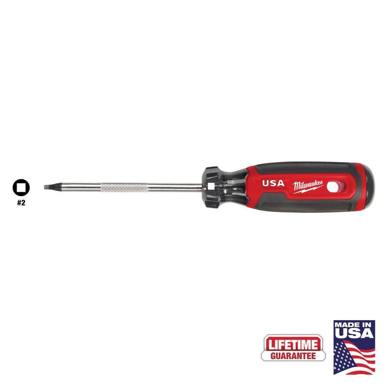 Milwaukee MT218 #2 Square 4in Cushion Grip Screwdriver (USA)