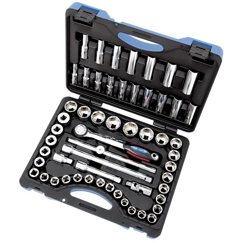 Jet 600341 55 Pc 1/2 Dr S.a.e./metric Socket Wrench Set - 6 Point