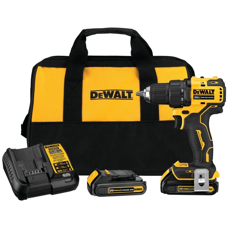 DEWALT DCD708C2 ATOMIC 20V MAX Brushless Compact 1/2 in. Drill/Driver Kit