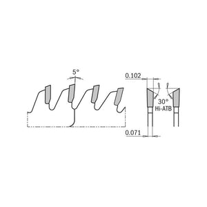 CMT 255.080.10 10 in Ultra Finsh Saw Blade - 80T