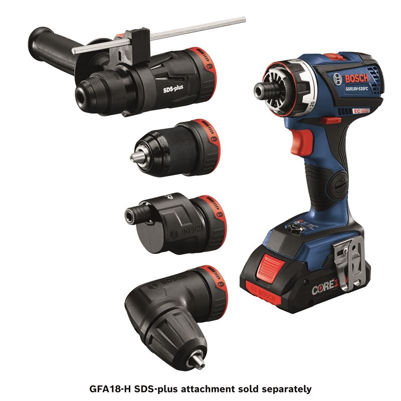 Bosch GSR18V-535FCB15 18V EC Brushless Connected-Ready Flexiclick 5-In-1 Drill/Driver System with (1) CORE18V 4.0 Ah Compact Battery