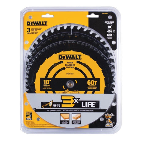 DEWALT DWA110CMB3 3-Pack 10in General Purpose Blades