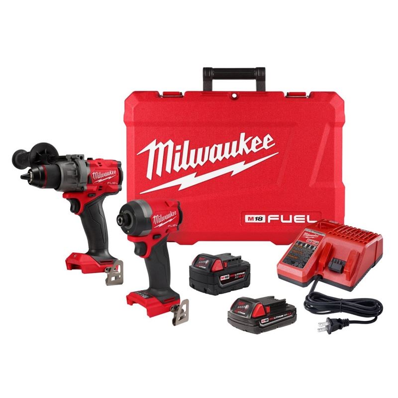 Milwaukee 3697-22CXC M18 FUEL 18V Brushless Cordless Hammer Drill and Impact Driver Combo Kit (2-Tool)