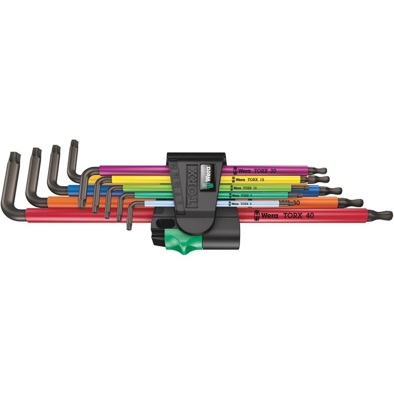 WERA 967/9 TX XL Multicolour 1 Multicolour L-key set for TORX screws, long, 9 pieces