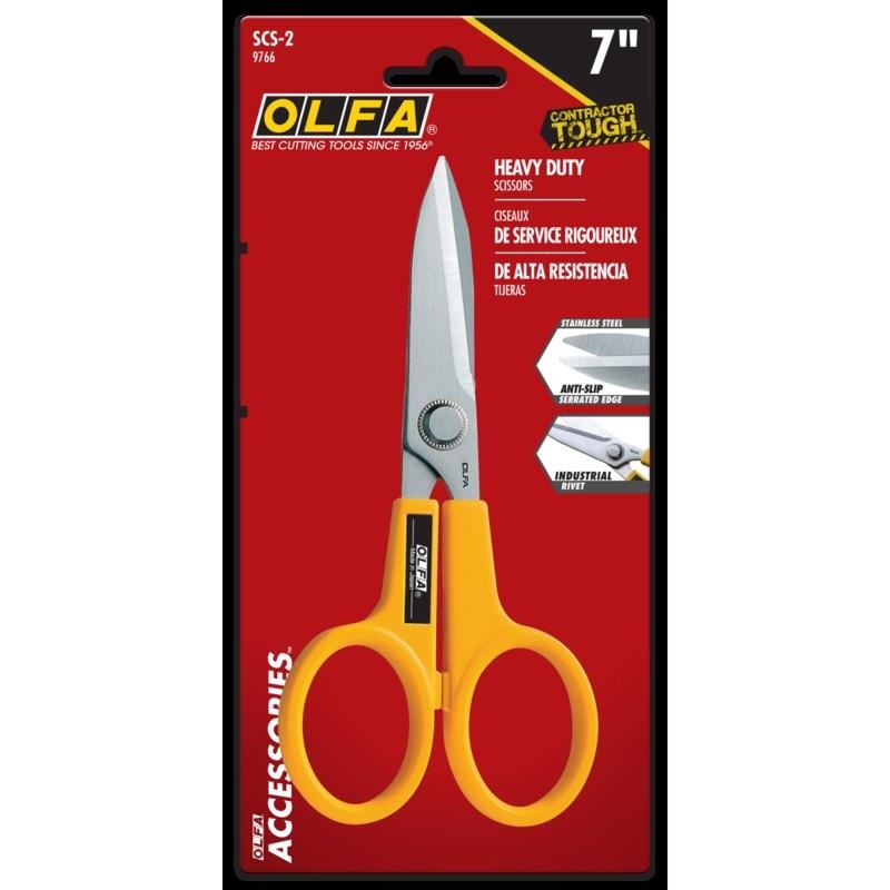 OLFA SCS-2 7 in Serrated-Edge Stainless Steel Scissors