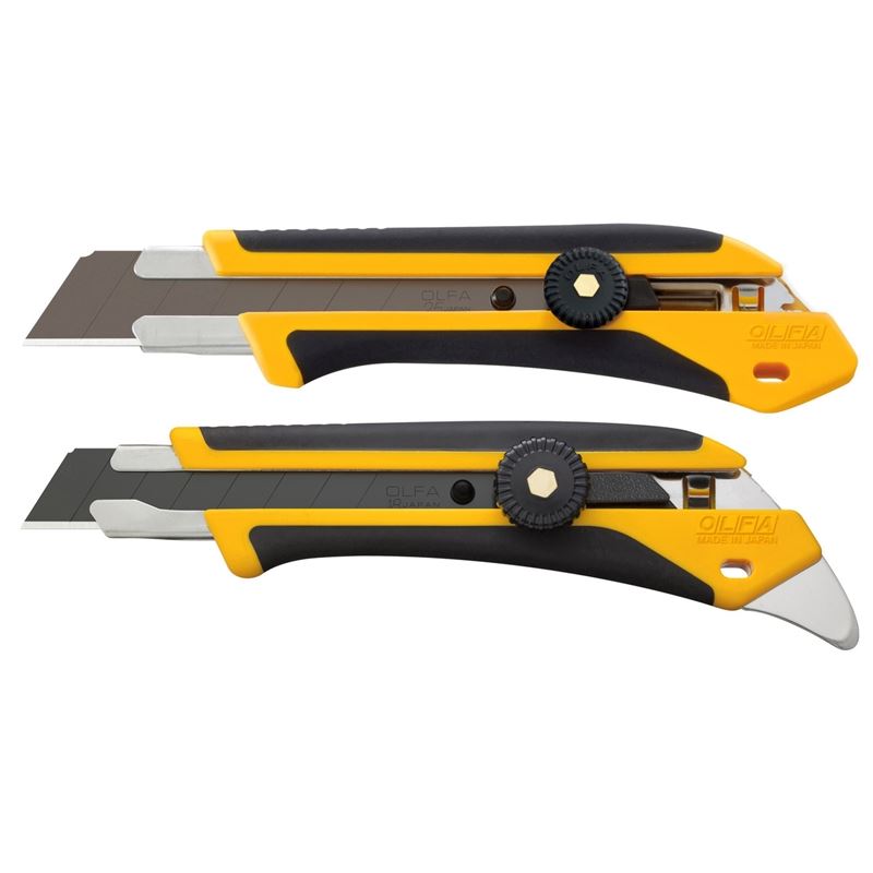 OLFA 1142022 L-5/XH-1 Heavy-Duty 18MM and 25MM Fiberglass Reinforced Snap Off Knife Combo Set