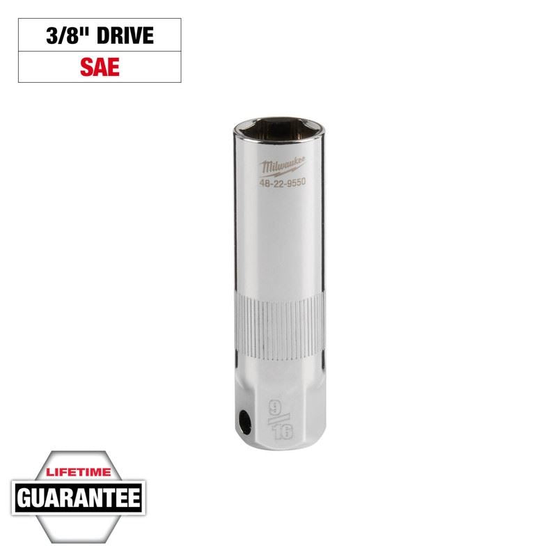 Milwaukee 48-22-9550 3/8in Drive 9/16in Spark Plug Socket