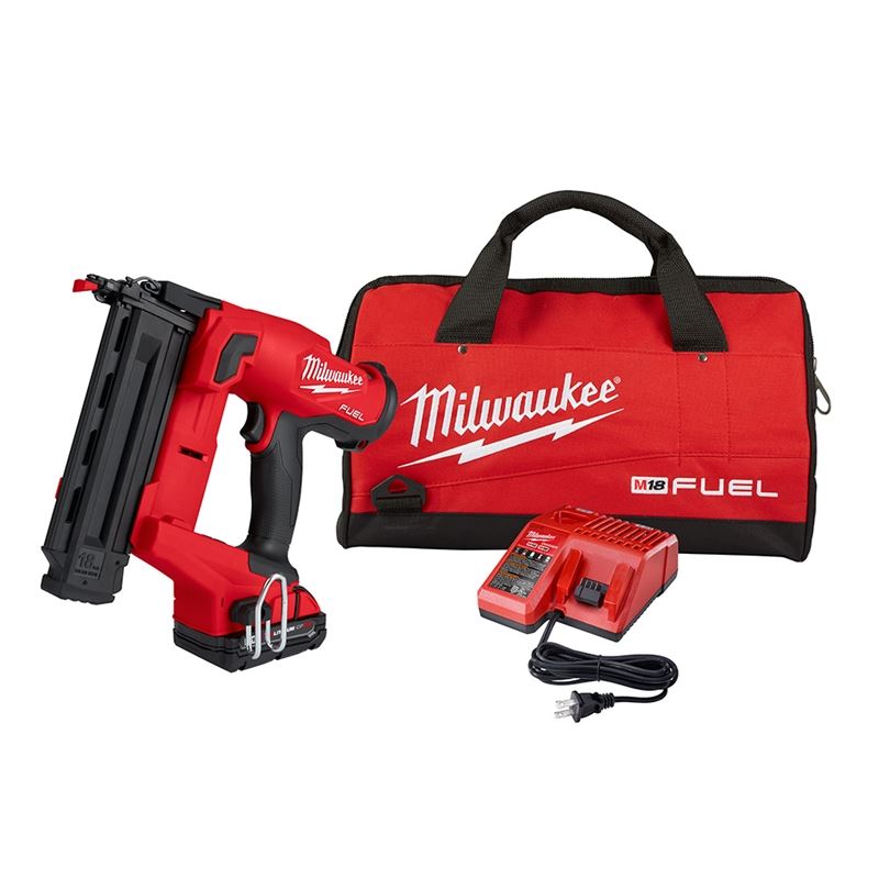 2746-21CT M18 FUEL 18 Volt Lithium-Ion Brushless Cordless 18 Gauge Brad Nailer Kit