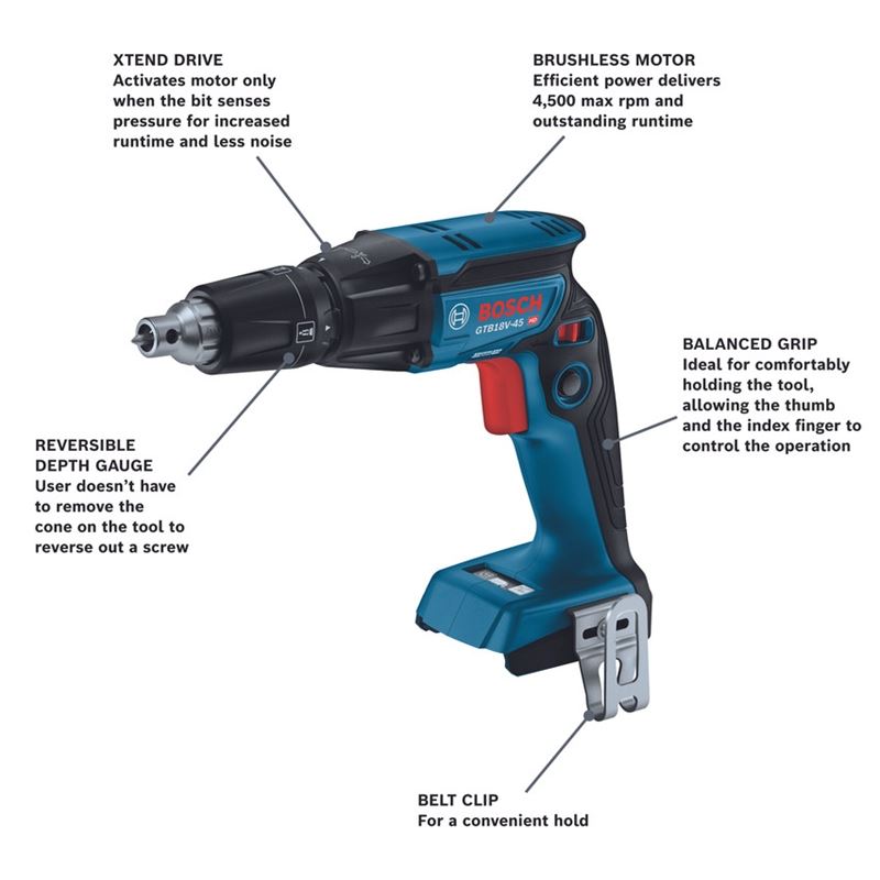 Bosch GTB18V-45N 18V Brushless Screwgun - Tool Only