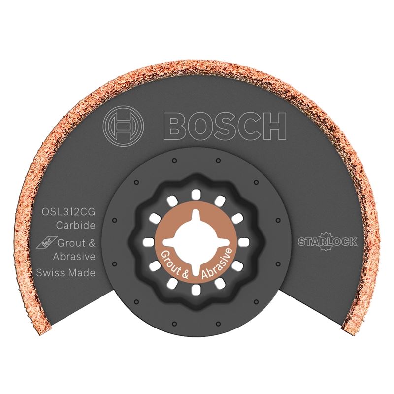 Bosch | OSL312CG 3-1/2 In. x 1/8 In. Starlock kerf Carbide Grit Grout Grinding Blade