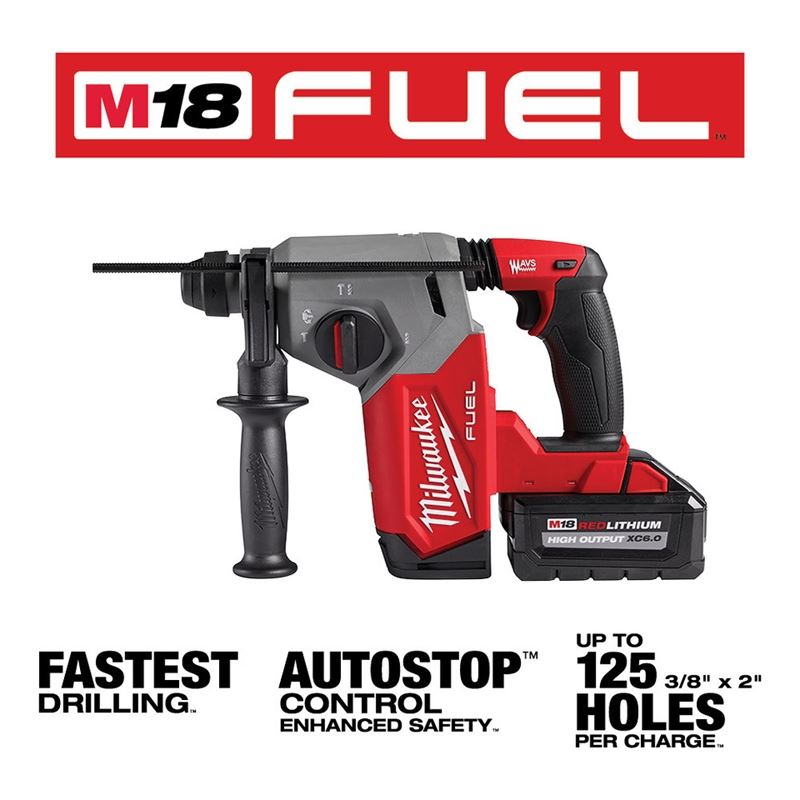 Milwaukee 2912-22 M18 FUEL 1 in SDS Plus Rotary Hammer Kit