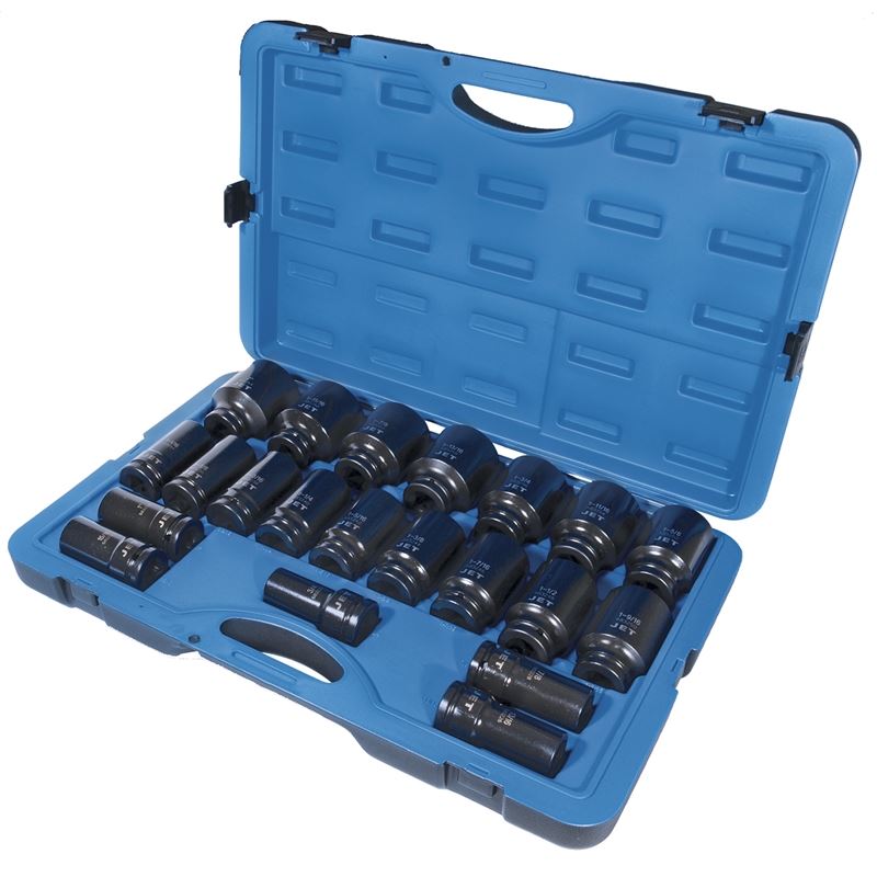 Jet 610410 21 Pc 3/4 Dr Deep S.a.e. Impact Socket Set - 6 Point