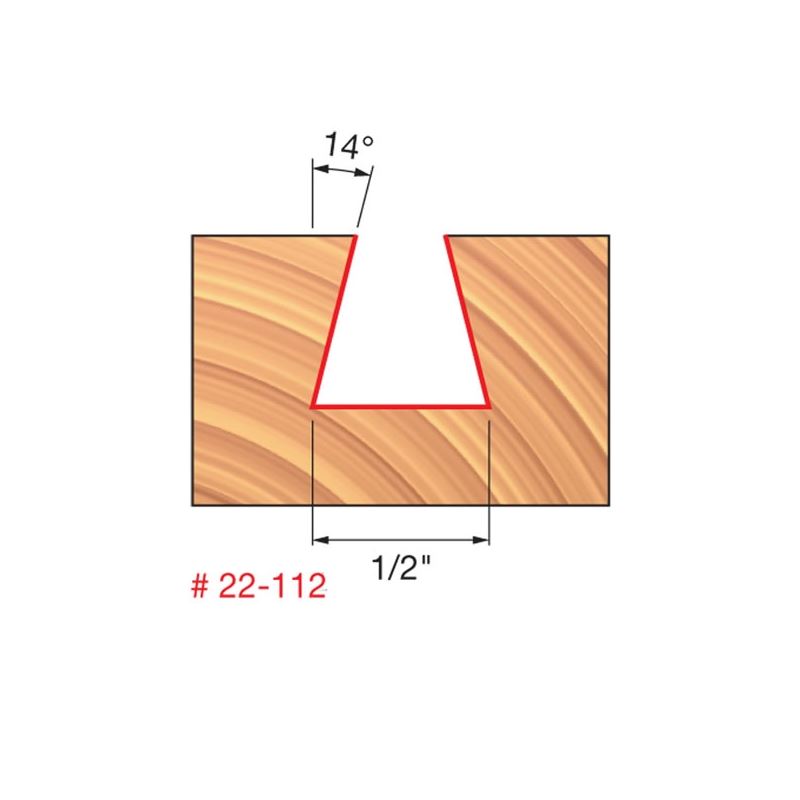 Freud 22-112 1/2 (Dia.) Dovetail Bit