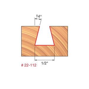 Freud 22-112 1/2 (Dia.) Dovetail Bit