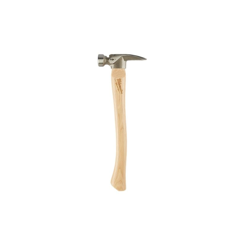 Milwaukee 48-22-9419 19oz Milled Face Hickory Wood Framing Hammer