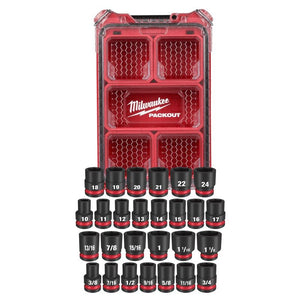 Milwaukee 49-66-6804 SHOCKWAVE Impact Duty Socket 1/2in Dr 27PC MM PACKOUT Set