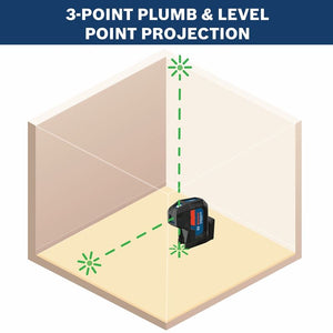 Bosch GPL100-30G Green-Beam Three-Point Self-Leveling Alignment Laser