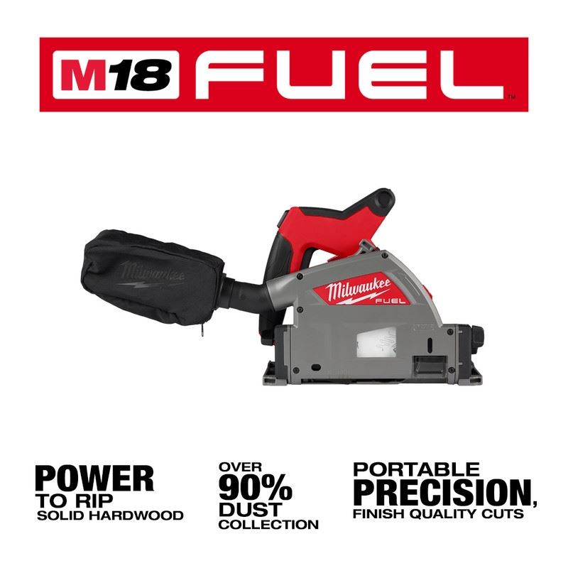 Milwaukee 2831-20 M18 FUEL 18 Volt Lithium-Ion Brushless Cordless 6-1/2 in. Plunge Track Saw - Tool Only