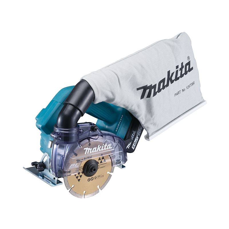 Makita DCC500TEX1 18V (5.0 Ah) LXT Brushless 5in Masonry Saw with ADT and AWS Kit