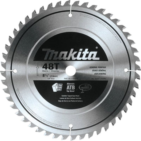 Makita A-95934 8â€‘1/2in 48T Carbideâ€‘Tipped Miter Saw Blade