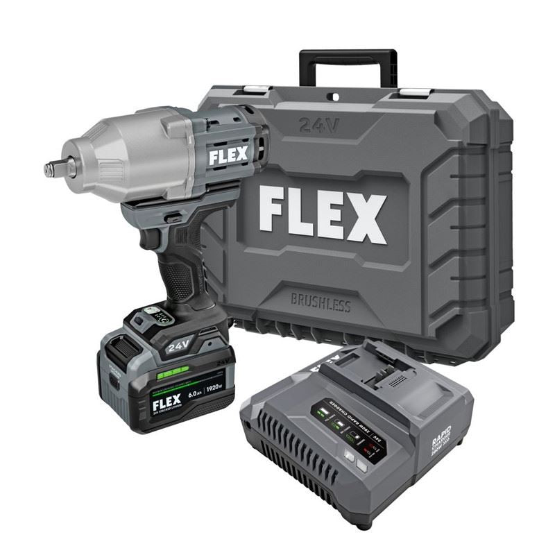 FLEX FX1471-1H 24V 1/2 in High Torque Impact Wrench Stacked-Lithium Kit