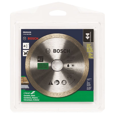 Bosch | DB4543S 4-1/2 In. Standard Continuous Rim Diamond Blade for Clean Cuts