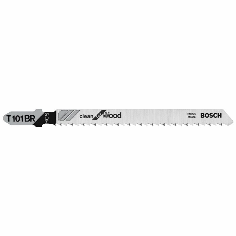 Bosch T101BR100 100 Pieces 4 In. 10 TPI Reverse Pitch Clean for Wood T-Shank Jig Saw Blades