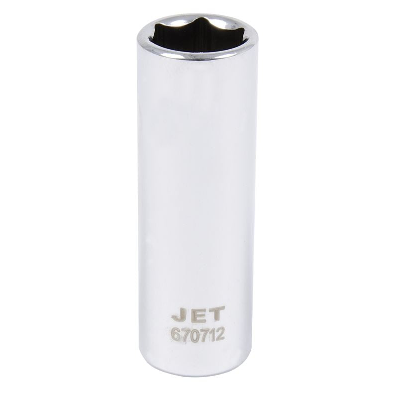 Jet 670712 1/4 Dr X 12mm Deep Chrome Socket - 6 Point