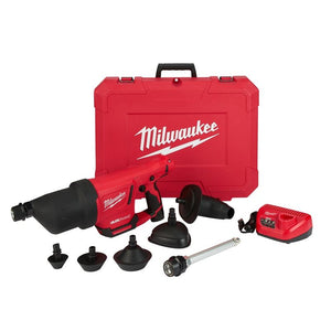 2572B-21 M12 12 Volt Lithium-Ion Cordless AIRSNAKE Drain Cleaning Air Gun Kit-B