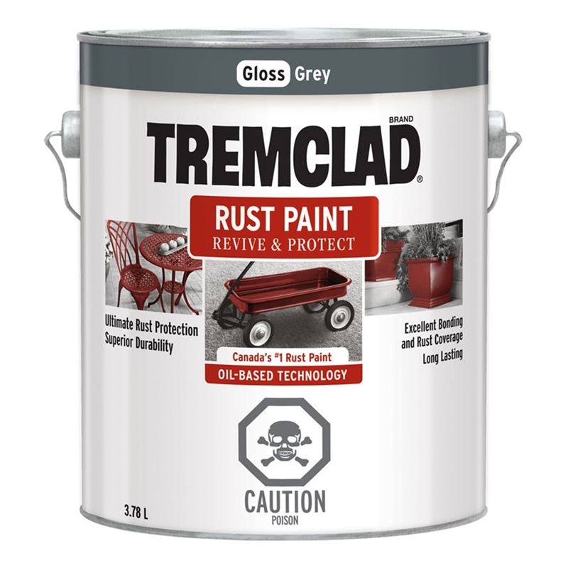 TREMCLAD Rust Paint 3.78L GREY