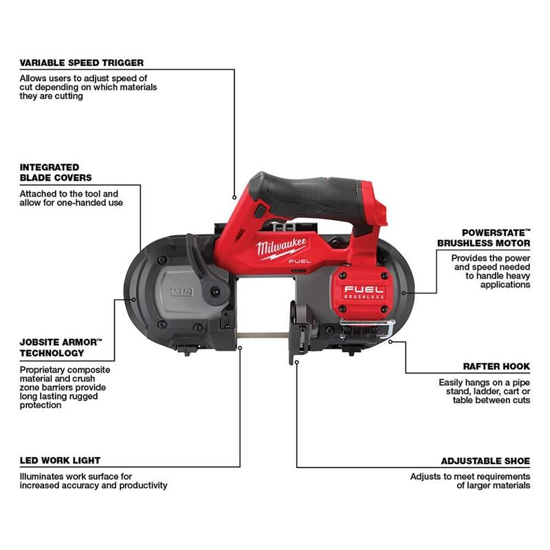 Milwaukee - 2529-21XC - M12 FUEL Compact Band Saw Kit