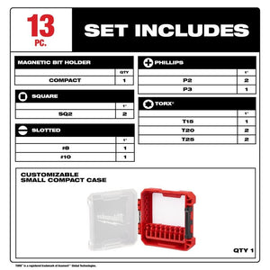 Milwaukee 48-32-4035 SHOCKWAVE Impact Duty Driver Bit Set - 13PC