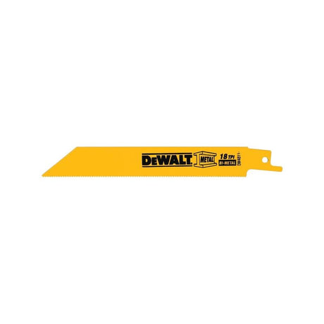 DEWALT DW4811 6in 18tpi Metal Cutting Bi-Metal Reciprocating Saw Blades - 5pk