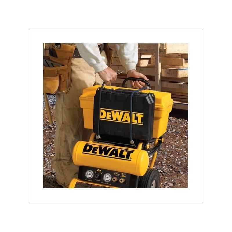 DEWALT | D55154 1.1 HP Continuous 4 Gallon Electric Wheeled Dolly-Style Air Compressor with Panel