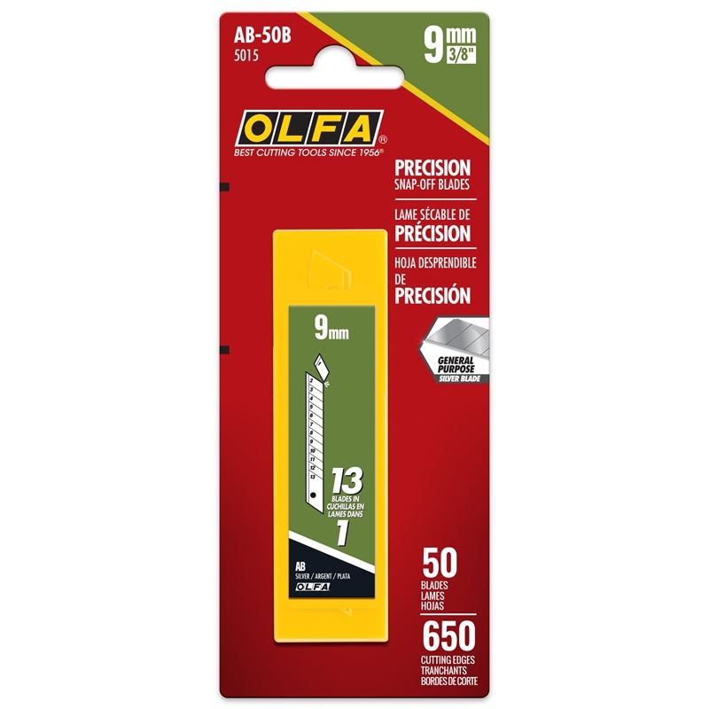 OLFA AB-50B 9mm Snap Blades, 50pk