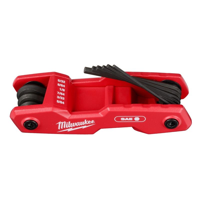 Milwaukee 48-22-2181 9 Key Folding Hex Key Set - SAE