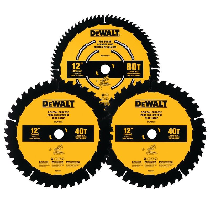 DEWALT DWA112CMB3 3-Pack 12in General Purpose Blades