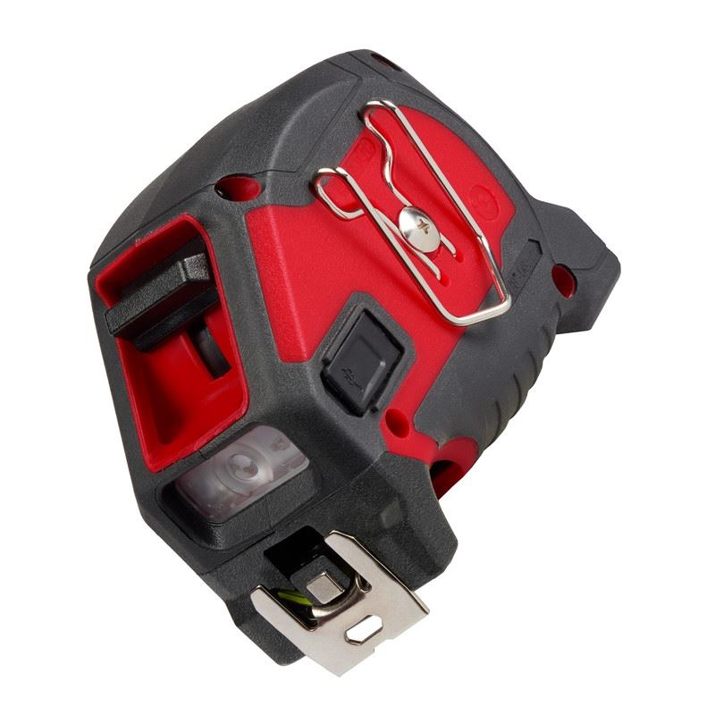 Milwaukee 48-22-0428 25ft Compact Wide Blade Magnetic Tape Measure w/ Rechargeable 100L Light