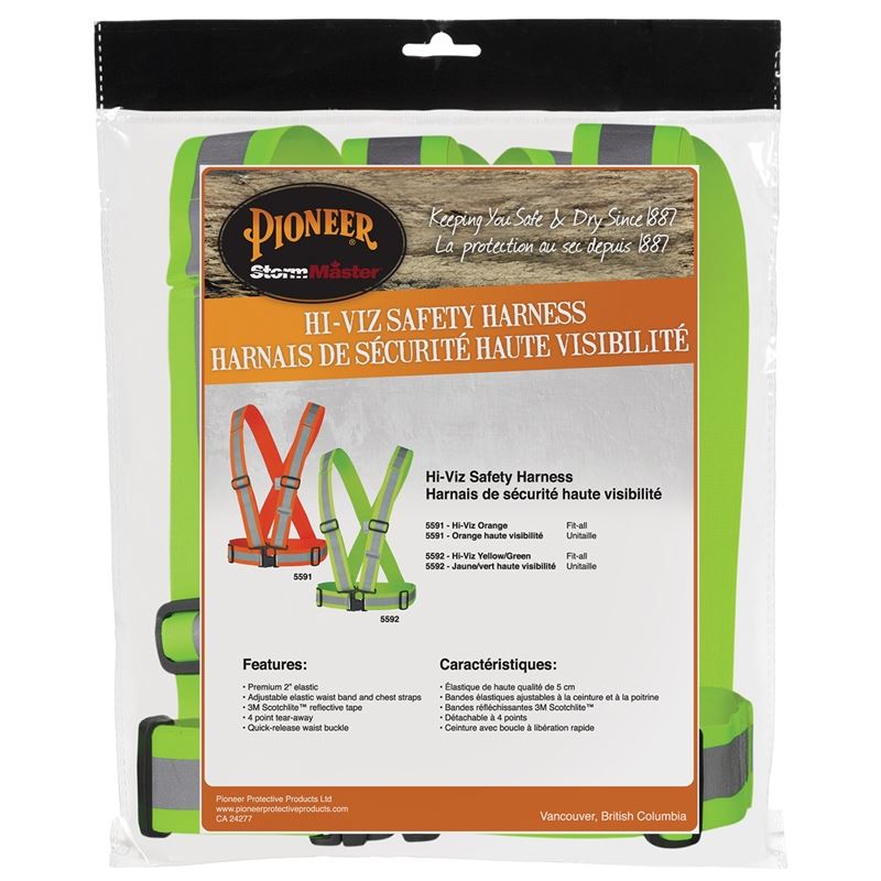 Pioneer V1040860 Hi-viz Green Safety Sash